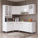 Ver imagem 1 de Armário de Cozinha Modulada Completa Fidelitá Viena 5 Peças 340cm 12 Portas 3 Gavetas com Tampo