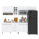 Ver imagem 2 de Armário de Cozinha Modulada Completa Fidelitá Viena 5 Peças 260cm 11 Portas 3 Gavetas com Tampo
