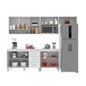 Cozinha Modulada Completa Fidelitá Viena 5 Peças 260cm 11 Portas 3 Gavetas com Tampo - 2