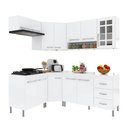 Ver imagem 2 de Armário de Cozinha Modulada Completa Fidelitá Viena 6 Peças 340cm 12 Portas 3 Gavetas com Tampo