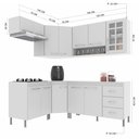 Ver imagem 4 de Cozinha Modulada Completa Fidelitá Viena 6 Peças 340cm 12 Portas 3 Gavetas com Tampo