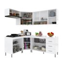 Ver imagem 4 de Armário de Cozinha Modulada Completa Fidelitá Viena 6 Peças 340cm 12 Portas 3 Gavetas com Tampo