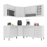 Cozinha Modulada Completa Fidelitá Viena 6 Peças 340cm 12 Portas 3 Gavetas com Tampo - 3