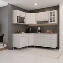 Ver imagem 1 de Cozinha Modulada Completa Fidelitá Viena 6 Peças 340cm 12 Portas 3 Gavetas com Tampo