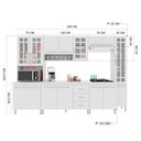 Ver imagem 4 de Cozinha Modulada Completa Fidelitá Viena 6 Peças 295cm 15 Portas 3 Gavetas com Tampo