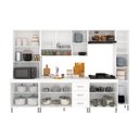Ver imagem 3 de Armário de Cozinha Modulada Completa Fidelitá Viena 6 Peças 295cm 15 Portas 3 Gavetas com Tampo
