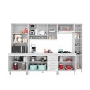 Ver imagem 2 de Cozinha Modulada Completa Fidelitá Viena 6 Peças 295cm 15 Portas 3 Gavetas com Tampo