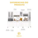 Ver imagem 7 de Armário de Cozinha Modulada Completa Fidelitá Viena 6 Peças 295cm 15 Portas 3 Gavetas com Tampo