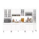 Ver imagem 2 de Armário de Cozinha Modulada Completa Fidelitá Viena 6 Peças 295cm 15 Portas 3 Gavetas com Tampo
