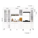 Ver imagem 5 de Armário de Cozinha Modulada Completa Fidelitá Viena 6 Peças 295cm 15 Portas 3 Gavetas com Tampo