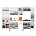 Ver imagem 3 de Armário de Cozinha Modulada Completa Fidelitá Viena 6 Peças 295cm 15 Portas 3 Gavetas com Tampo