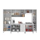 Ver imagem 2 de Cozinha Modulada Completa Fidelitá Viena 6 Peças 295cm 15 Portas 3 Gavetas com Tampo