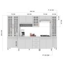 Ver imagem 4 de Cozinha Modulada Completa Fidelitá Viena 6 Peças 295cm 15 Portas 3 Gavetas com Tampo