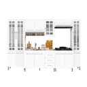 Ver imagem 2 de Armário de Cozinha Modulada Completa Fidelitá Viena 6 Peças 295cm 15 Portas 3 Gavetas com Tampo