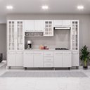 Ver imagem 1 de Cozinha Modulada Completa Fidelitá Viena 6 Peças 295cm 15 Portas 3 Gavetas com Tampo