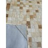 Tapete de Couro Quadriculado 2,00 X 1,50 M Bege Malhado - 4