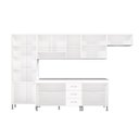 Ver imagem 4 de Armário de Cozinha Modulada Completa Fidelitá Viena 6 Peças 330cm 15 Portas 3 Gavetas com Tampo