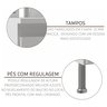 Cozinha Modulada Completa Fidelitá Viena 6 Peças 330cm 15 Portas 3 Gavetas com Tampo - 6