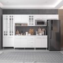 Ver imagem 1 de Armário de Cozinha Modulada Completa Fidelitá Viena 6 Peças 330cm 15 Portas 3 Gavetas com Tampo