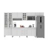 Cozinha Modulada Completa Fidelitá Viena 6 Peças 330cm 15 Portas 3 Gavetas com Tampo - 3