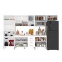 Ver imagem 3 de Armário de Cozinha Modulada Completa Fidelitá Viena 6 Peças 330cm 15 Portas 3 Gavetas com Tampo