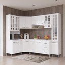 Ver imagem 1 de Armário de Cozinha Modulada Completa Fidelitá Viena 6 Peças 375cm 14 Portas 3 Gavetas com Tampo