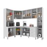 Cozinha Modulada Completa Fidelitá Viena 6 Peças 375cm 14 Portas 3 Gavetas com Tampo - 2