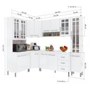 Ver imagem 5 de Armário de Cozinha Modulada Completa Fidelitá Viena 6 Peças 375cm 14 Portas 3 Gavetas com Tampo