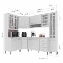Ver imagem 4 de Cozinha Modulada Completa Fidelitá Viena 6 Peças 375cm 14 Portas 3 Gavetas com Tampo