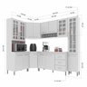 Cozinha Modulada Completa Fidelitá Viena 6 Peças 375cm 14 Portas 3 Gavetas com Tampo - 4