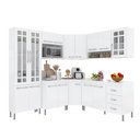 Ver imagem 2 de Armário de Cozinha Modulada Completa Fidelitá Viena 7 Peças 410cm 16 Portas 3 Gavetas com Tampo