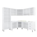 Ver imagem 4 de Armário de Cozinha Modulada Completa Fidelitá Viena 7 Peças 410cm 16 Portas 3 Gavetas com Tampo