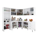 Ver imagem 3 de Armário de Cozinha Modulada Completa Fidelitá Viena 7 Peças 410cm 16 Portas 3 Gavetas com Tampo