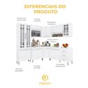 Ver imagem 7 de Armário de Cozinha Modulada Completa Fidelitá Viena 7 Peças 410cm 16 Portas 3 Gavetas com Tampo