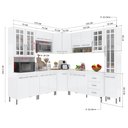 Ver imagem 5 de Armário de Cozinha Modulada Completa Fidelitá Viena 8 Peças 445cm 18 Portas 3 Gavetas com Tampo