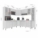 Ver imagem 4 de Cozinha Modulada Completa Fidelitá Viena 8 Peças 445cm 18 Portas 3 Gavetas com Tampo