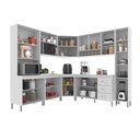 Ver imagem 2 de Cozinha Modulada Completa Fidelitá Viena 8 Peças 445cm 18 Portas 3 Gavetas com Tampo