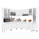 Ver imagem 2 de Armário de Cozinha Modulada Completa Fidelitá Viena 8 Peças 445cm 18 Portas 3 Gavetas com Tampo
