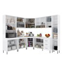Ver imagem 3 de Armário de Cozinha Modulada Completa Fidelitá Viena 8 Peças 445cm 18 Portas 3 Gavetas com Tampo