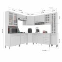 Ver imagem 4 de Cozinha Modulada Completa Fidelitá Viena 8 Peças 445cm 18 Portas 3 Gavetas com Tampo