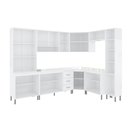 Ver imagem 4 de Armário de Cozinha Modulada Completa Fidelitá Viena 8 Peças 445cm 18 Portas 3 Gavetas com Tampo