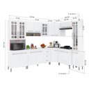 Ver imagem 5 de Armário de Cozinha Modulada Completa Fidelitá Viena 8 Peças 445cm 18 Portas 3 Gavetas com Tampo