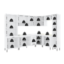 Ver imagem 6 de Armário de Cozinha Modulada Completa Fidelitá Viena 8 Peças 445cm 18 Portas 3 Gavetas com Tampo
