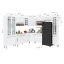 Ver imagem 5 de Armário de Cozinha Modulada Completa Fidelitá Viena 9 Peças 515cm 20 Portas 3 Gavetas com Tampo
