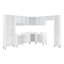 Ver imagem 4 de Armário de Cozinha Modulada Completa Fidelitá Viena 9 Peças 515cm 20 Portas 3 Gavetas com Tampo