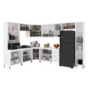 Ver imagem 3 de Armário de Cozinha Modulada Completa Fidelitá Viena 9 Peças 515cm 20 Portas 3 Gavetas com Tampo