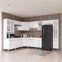 Ver imagem 1 de Armário de Cozinha Modulada Completa Fidelitá Viena 9 Peças 515cm 20 Portas 3 Gavetas com Tampo