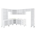 Ver imagem 4 de Armário de Cozinha Modulada Completa Fidelitá Viena 9 Peças 515cm 20 Portas 3 Gavetas com Tampo