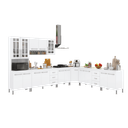 Ver imagem 2 de Armário de Cozinha Modulada Completa Fidelitá Viena 7 Peças 600cm 16 Portas 6 Gavetas com Tampo