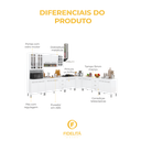 Ver imagem 7 de Armário de Cozinha Modulada Completa Fidelitá Viena 7 Peças 600cm 16 Portas 6 Gavetas com Tampo